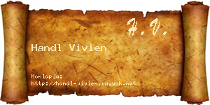 Handl Vivien névjegykártya